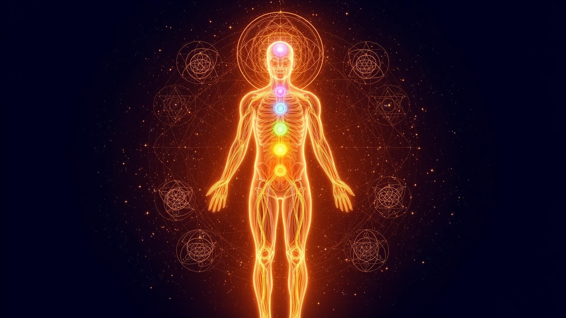 human bio-field with cosmic energy